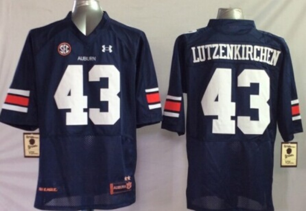 Men's Auburn Tigers Philip Lutzenkirchen #43 Navy Jersey